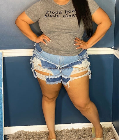 Final Sale Plus Size 2-Piece Set Tank Top and Shorts in Blue